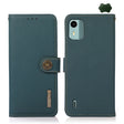 For Nokia C12 4G KHAZNEH Custer Genuine Leather RFID Phone Case(Green) - Nokia Cases by PMC TechLife | Online Shopping South Africa | PMC TechLife | Buy Now Pay Later Mobicred