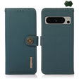 For Google Pixel 8 Pro KHAZNEH Custer Genuine Leather RFID Phone Case(Green) - Google Cases by PMC TechLife | Online Shopping South Africa | PMC TechLife | Buy Now Pay Later Mobicred
