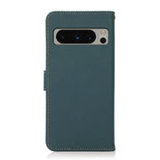For Google Pixel 8 Pro KHAZNEH Custer Genuine Leather RFID Phone Case(Green)