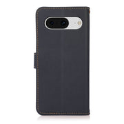 For Google Pixel 8 KHAZNEH Custer Genuine Leather RFID Phone Case(Blue)