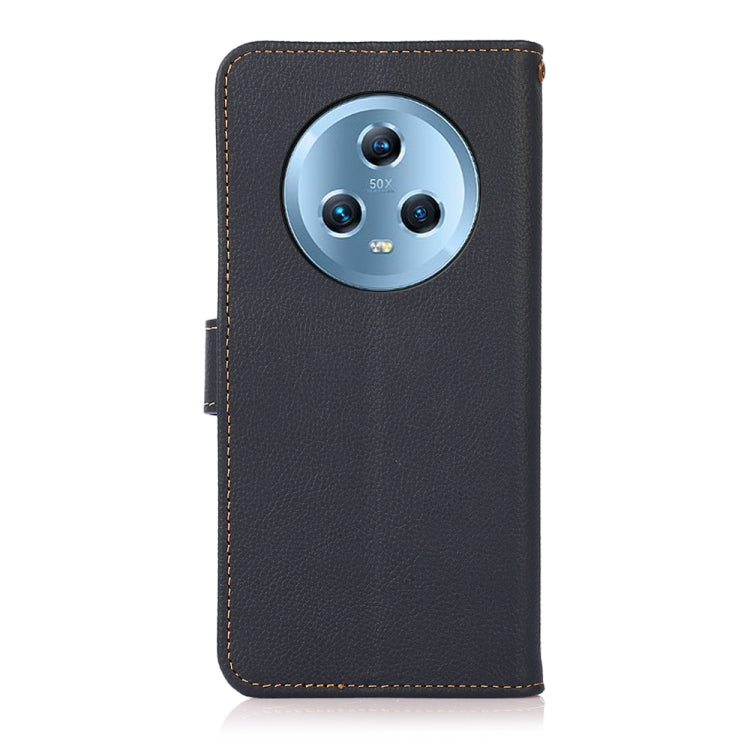 For Honor Magic5 KHAZNEH Custer Genuine Leather RFID Phone Case(Blue) - free shipping - PMC TechLife - Order now!