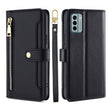 For Nokia G22 Sheep Texture Cross-body Zipper Wallet Leather Phone Case(Black) - Nokia Cases by PMC TechLife | Online Shopping South Africa | PMC TechLife | Buy Now Pay Later Mobicred
