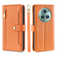For Honor Magic5 Pro Sheep Texture Cross-body Zipper Wallet Leather Phone Case(Orange) - Honor Cases by PMC TechLife | Online Shopping South Africa | PMC TechLife | Buy Now Pay Later Mobicred
