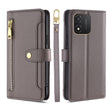 For Honor X5 4G Sheep Texture Cross-body Zipper Wallet Leather Phone Case(Grey) - Honor Cases by PMC TechLife | Online Shopping South Africa | PMC TechLife | Buy Now Pay Later Mobicred