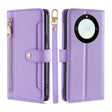 For Honor X40 Sheep Texture Cross-body Zipper Wallet Leather Phone Case(Purple) - free shipping - PMC TechLife - Order now!