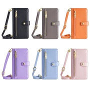 For OnePlus Ace 2V 5G Sheep Texture Cross-body Zipper Wallet Leather Phone Case(Grey)
