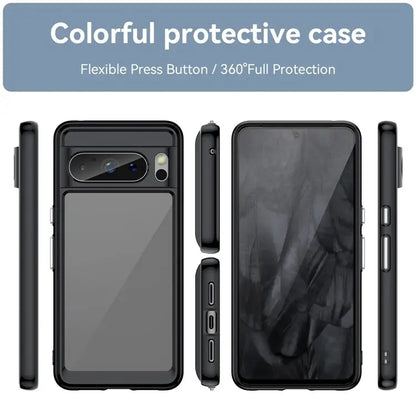 For Google Pixel 8 Pro Colorful Series Acrylic + TPU Phone Case(Black) - free shipping - PMC Jewellery - Order now!