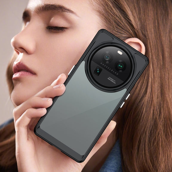 For OPPO Find X6 Pro 5G Colorful Series Acrylic + TPU Phone Case(Black)