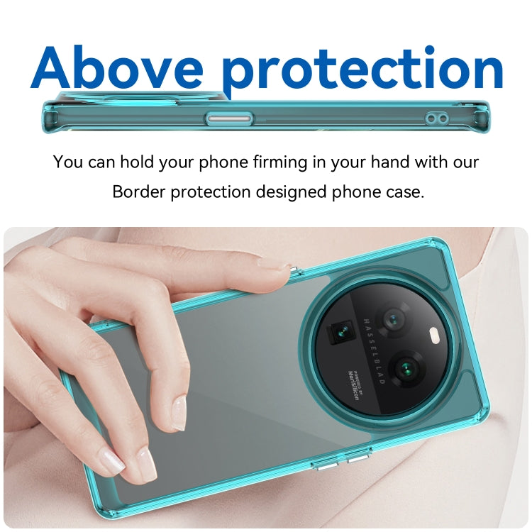 For OPPO Find X6 Pro 5G Colorful Series Acrylic + TPU Phone Case(Transparent Blue) - OPPO Cases by PMC TechLife | Online Shopping South Africa | PMC TechLife