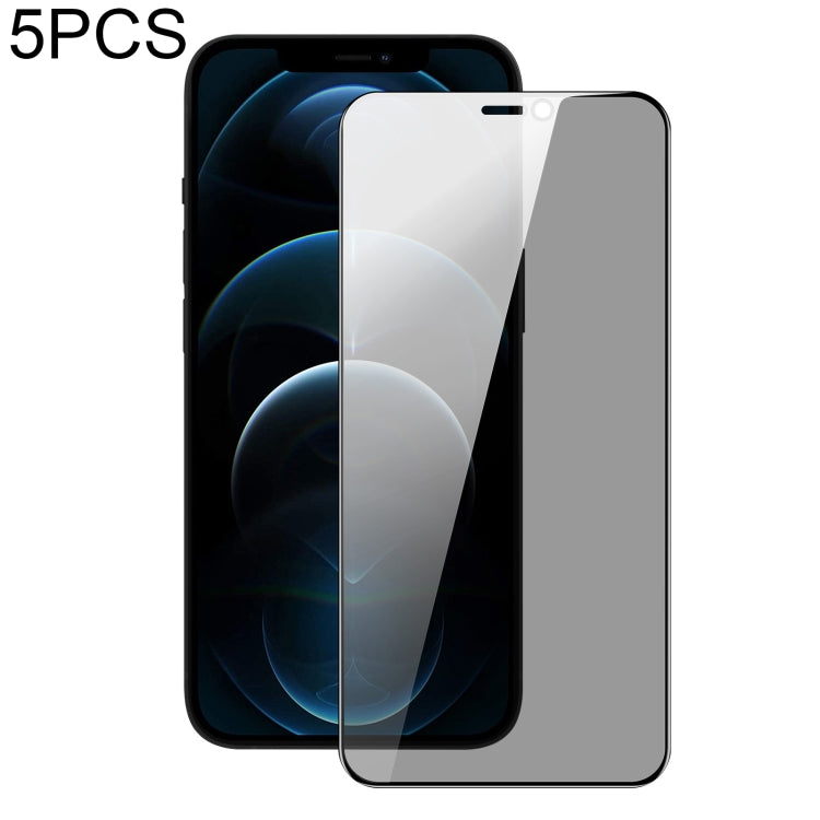 For iPhone 12 / 12 Pro 5pcs DUX DUCIS 0.33mm 9H High Aluminum Anti-spy HD Tempered Glass Film - free shipping - PMC Jewellery - Order now!