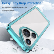 For Huawei Pura 70 Colorful Series Acrylic + TPU Phone Case(Transparent Blue)
