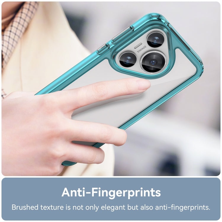 For Huawei Pura 70 Colorful Series Acrylic + TPU Phone Case(Transparent Blue)