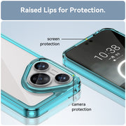 For Huawei Pura 70 Colorful Series Acrylic + TPU Phone Case(Transparent Blue)