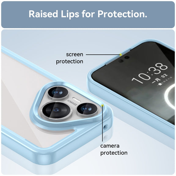 For Huawei Pura 70 Colorful Series Acrylic + TPU Phone Case(Blue)