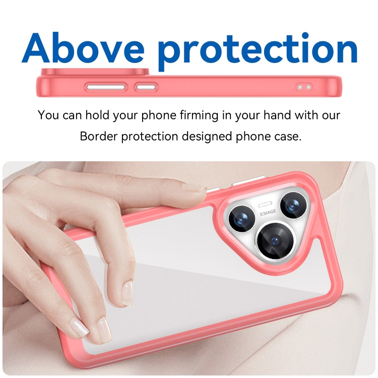 For Huawei Pura 70 Colorful Series Acrylic + TPU Phone Case(Red)