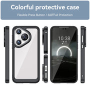 For Huawei Pura 70 Colorful Series Acrylic + TPU Phone Case(Black)