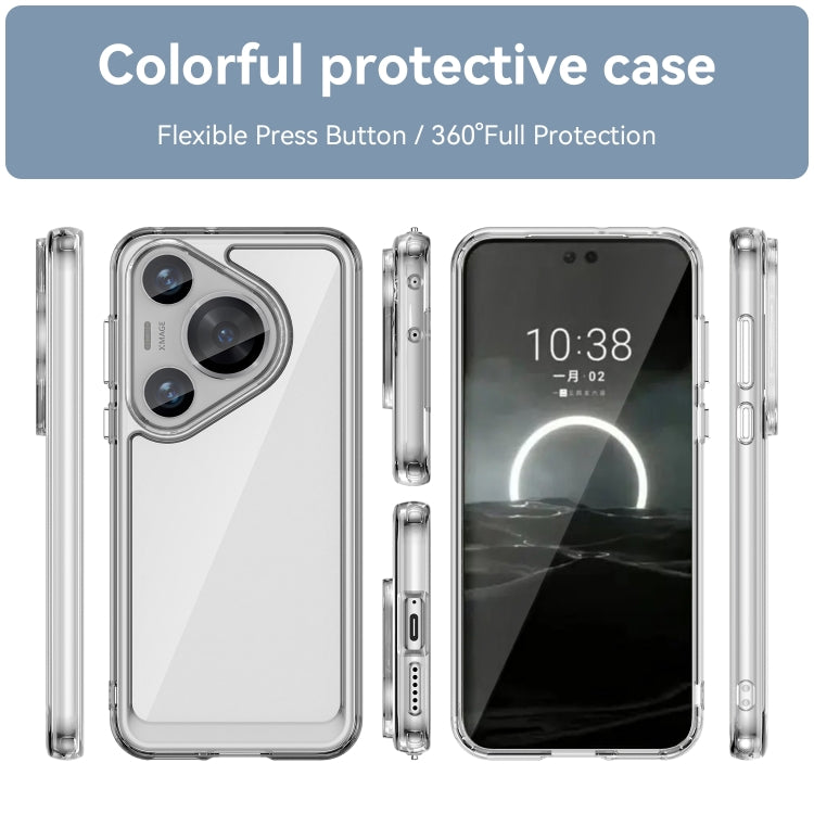For Huawei Pura 70 Pro Colorful Series Acrylic + TPU Phone Case(Transparent) - Huawei Cases by PMC Jewellery | Online Shopping South Africa | PMC Jewellery | Buy Now Pay Later Mobicred