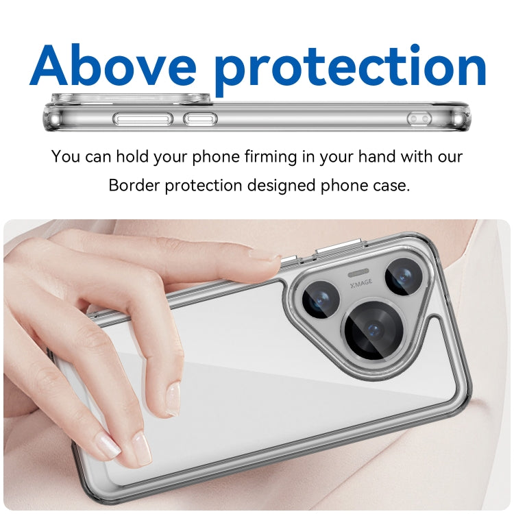For Huawei Pura 70 Pro Colorful Series Acrylic + TPU Phone Case(Transparent) - Huawei Cases by PMC Jewellery | Online Shopping South Africa | PMC Jewellery | Buy Now Pay Later Mobicred