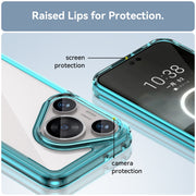 For Huawei Pura 70 Pro Colorful Series Acrylic + TPU Phone Case(Transparent Blue)