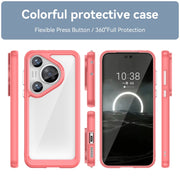 For Huawei Pura 70 Pro Colorful Series Acrylic + TPU Phone Case(Red)