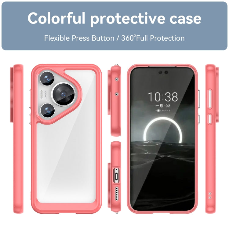 For Huawei Pura 70 Pro Colorful Series Acrylic + TPU Phone Case(Red)