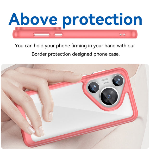 For Huawei Pura 70 Pro Colorful Series Acrylic + TPU Phone Case(Red)