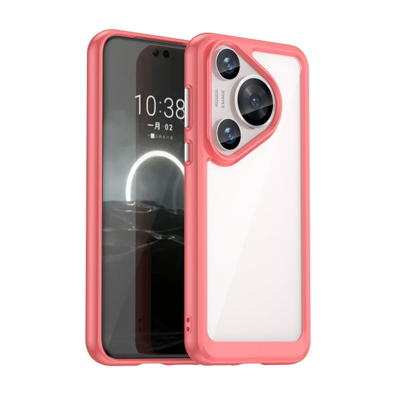 For Huawei Pura 70 Pro Colorful Series Acrylic + TPU Phone Case(Red)