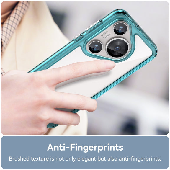 For Huawei Pura 70 Pro+ Colorful Series Acrylic + TPU Phone Case(Transparent Blue)
