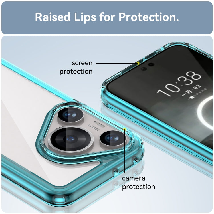 For Huawei Pura 70 Pro+ Colorful Series Acrylic + TPU Phone Case(Transparent Blue)