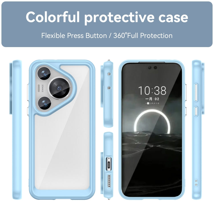 For Huawei Pura 70 Pro+ Colorful Series Acrylic + TPU Phone Case(Blue)