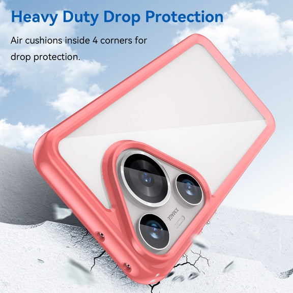 For Huawei Pura 70 Pro+ Colorful Series Acrylic + TPU Phone Case(Red)