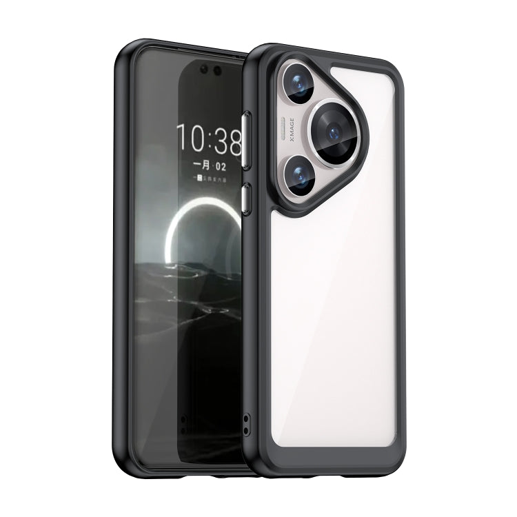 For Huawei Pura 70 Pro+ Colorful Series Acrylic + TPU Phone Case(Black) - free shipping - PMC Jewellery - Order now!