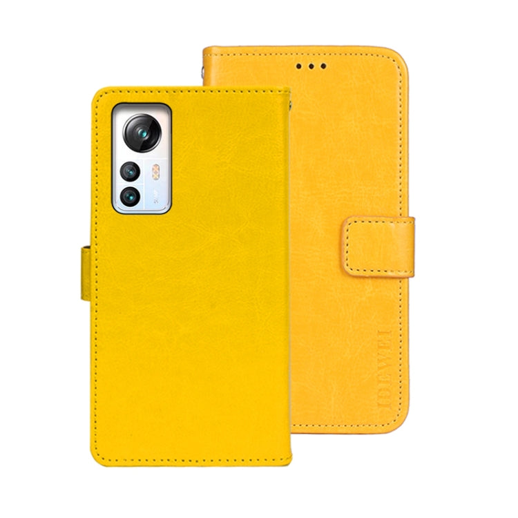 For Blackview A85 idewei Crazy Horse Texture Leather Phone Case with Holder(Yellow) - More Brand by idewei | Online Shopping South Africa | PMC TechLife | Buy Now Pay Later Mobicred