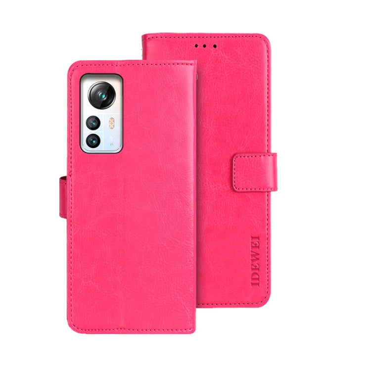 For Blackview A85 idewei Crazy Horse Texture Leather Phone Case with Holder(Rose Red) - More Brand by idewei | Online Shopping South Africa | PMC TechLife | Buy Now Pay Later Mobicred