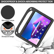 For Lenovo Tab M10 3rd Gen Handle EVA Shockproof Tablet Case with Holder(Black)