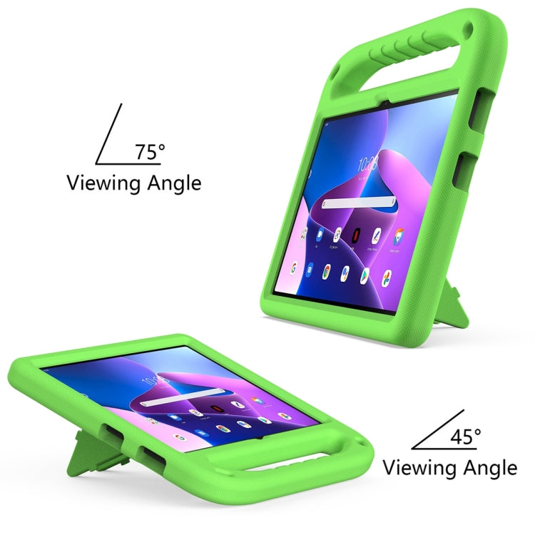 For Lenovo Tab M10 3rd Gen Handle EVA Shockproof Tablet Case with Holder(Green) - Lenovo by PMC TechLife | Online Shopping South Africa | PMC TechLife | Buy Now Pay Later Mobicred