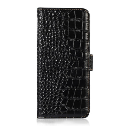 For Asus ROG Phone 7 Crocodile Top Layer Cowhide Leather Phone Case(Black) - ASUS Cases by PMC Jewellery | Online Shopping South Africa | PMC Jewellery | Buy Now Pay Later Mobicred