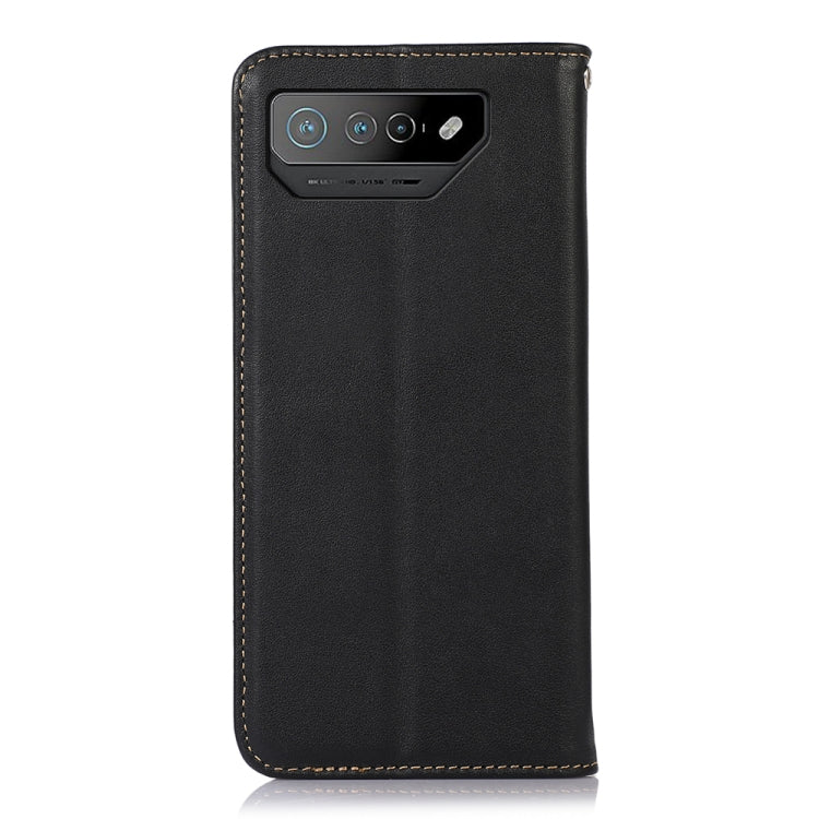 For Asus ROG Phone 7 KHAZNEH Nappa Top Layer Cowhide Leather Phone Case(Black) - ASUS Cases by PMC Jewellery | Online Shopping South Africa | PMC Jewellery | Buy Now Pay Later Mobicred