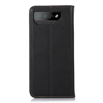For Asus ROG Phone 7 KHAZNEH Nappa Top Layer Cowhide Leather Phone Case(Black) - ASUS Cases by PMC Jewellery | Online Shopping South Africa | PMC Jewellery | Buy Now Pay Later Mobicred