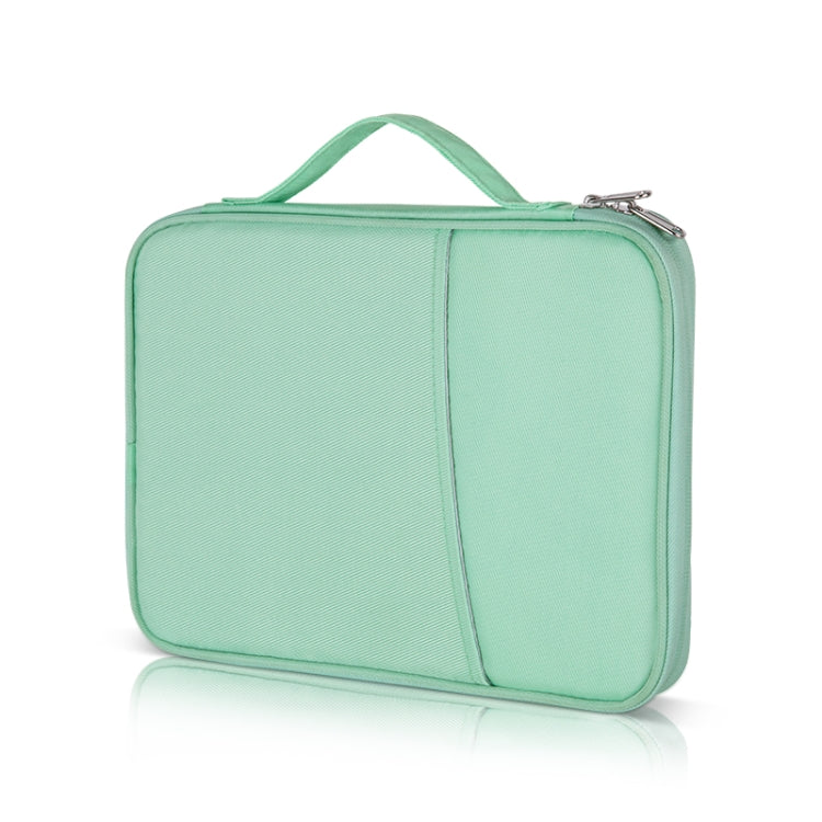 For 12.9-13 inch Laptop Portable Cloth Texture Leather Bag(Blue)