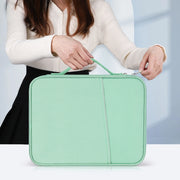 For 12.9-13 inch Laptop Portable Cloth Texture Leather Bag(Blue)
