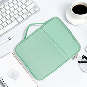 For 12.9-13 inch Laptop Portable Cloth Texture Leather Bag(Blue)