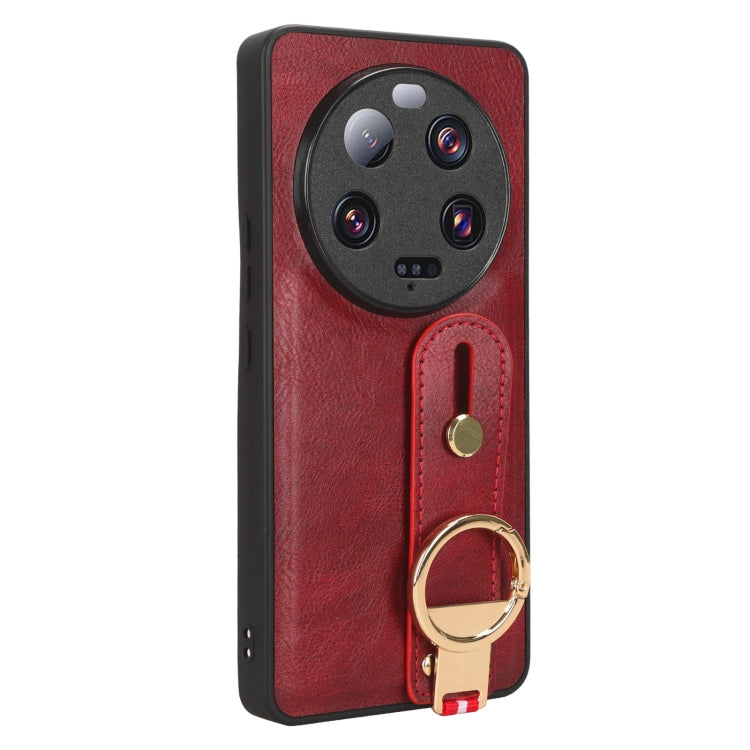 For Xiaomi 13 Ultra Wristband Leather Back Phone Case(Red) - 13 Ultra Cases by PMC TechLife | Online Shopping South Africa | PMC TechLife | Buy Now Pay Later Mobicred