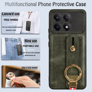 For Xiaomi Redmi K70/K70 Pro Wristband Leather Back Phone Case(Green)