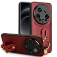 For Xiaomi 14 Ultra Wristband Leather Back Phone Case(Red) - free shipping - PMC TechLife - Order now!