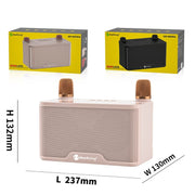 NewRixing NR8088 Wireless Microphone TWS Handheld Noise Reduction Smart Bluetooth Speaker(Creamy White)