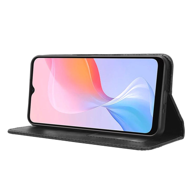 For Blackview A85 Magnetic Buckle Retro Texture Leather Phone Case(Black) - More Brand by PMC TechLife | Online Shopping South Africa | PMC TechLife