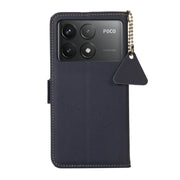 For Xiaomi Redmi K70 Pro Side-Magnetic TJ Genuine Leather RFID Phone Case(Blue)