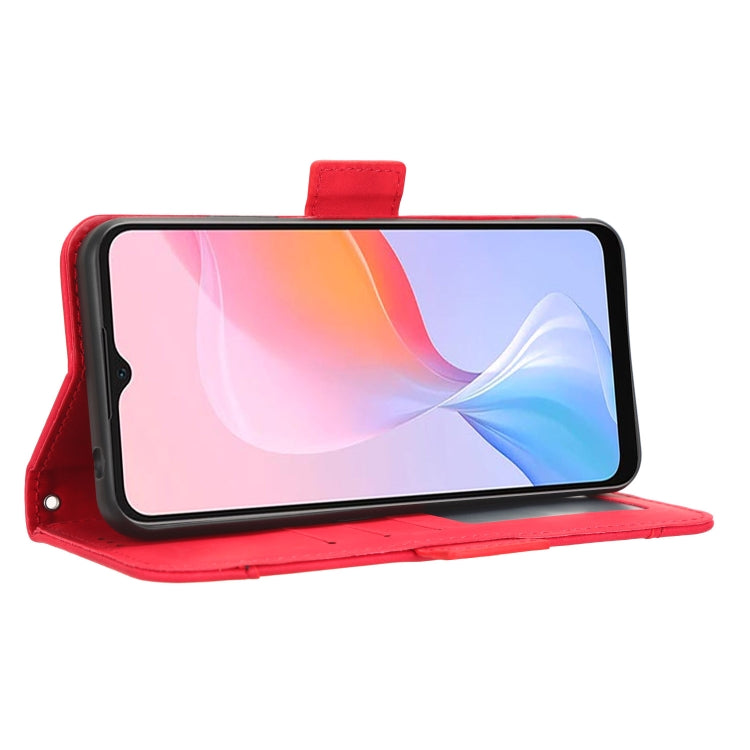 For Blackview A85 Skin Feel Calf Texture Card Slots Leather Phone Case(Red) - More Brand by PMC TechLife | Online Shopping South Africa | PMC TechLife | Buy Now Pay Later Mobicred