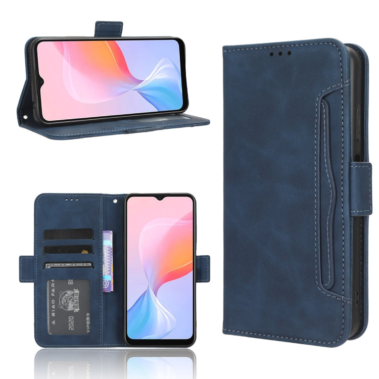 For Blackview A85 Skin Feel Calf Texture Card Slots Leather Phone Case(Blue) - free shipping - PMC TechLife - Order now!